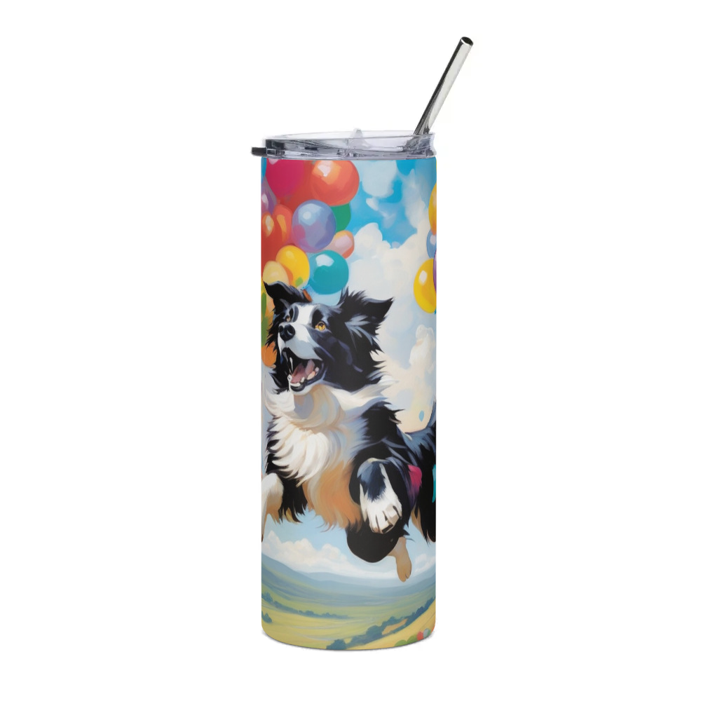 PugMug Custom Border Collie Stainless Steel Tumbler