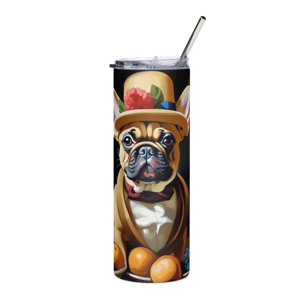 PugMug Custom Tan French Bulldog Stainless Steel Tumbler