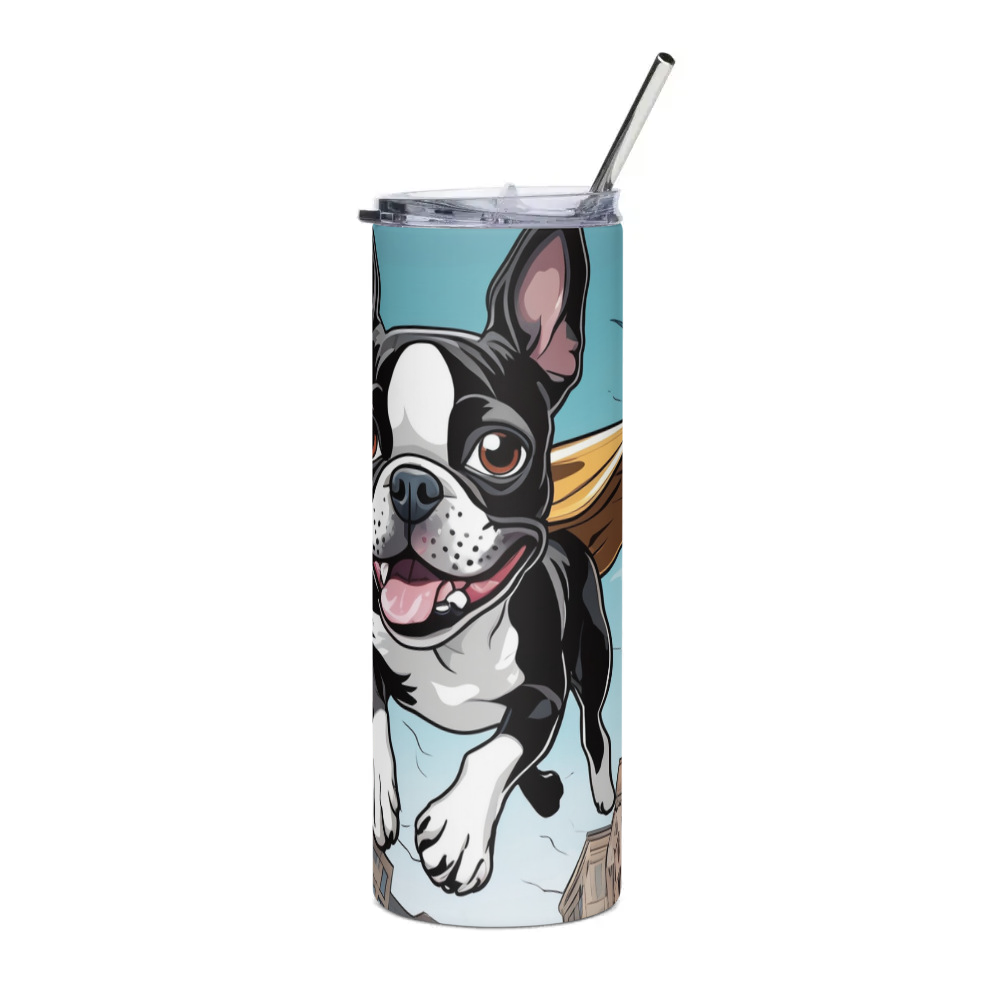 PugMug Custom Boston Terrier Stainless Steel Tumbler