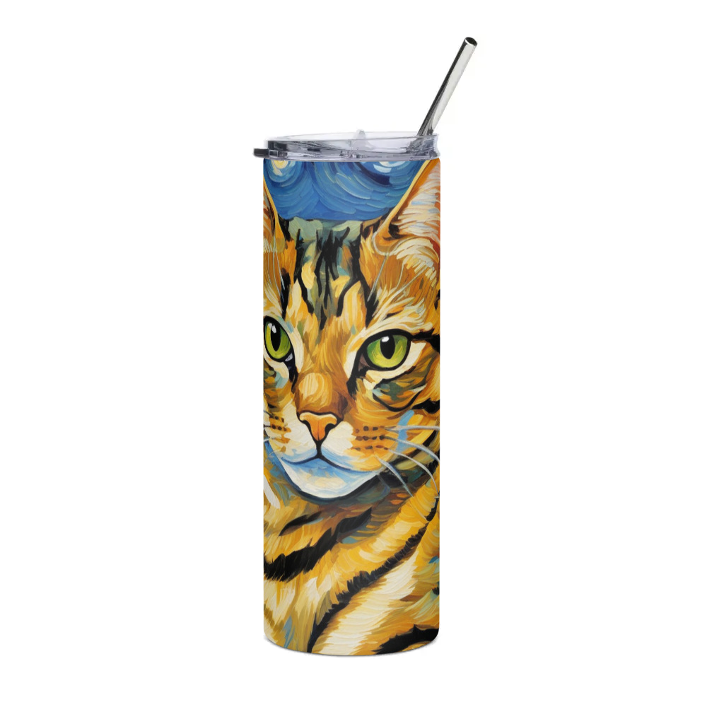 PugMug Custom Tabby Exotic Cat Stainless Steel Tumbler