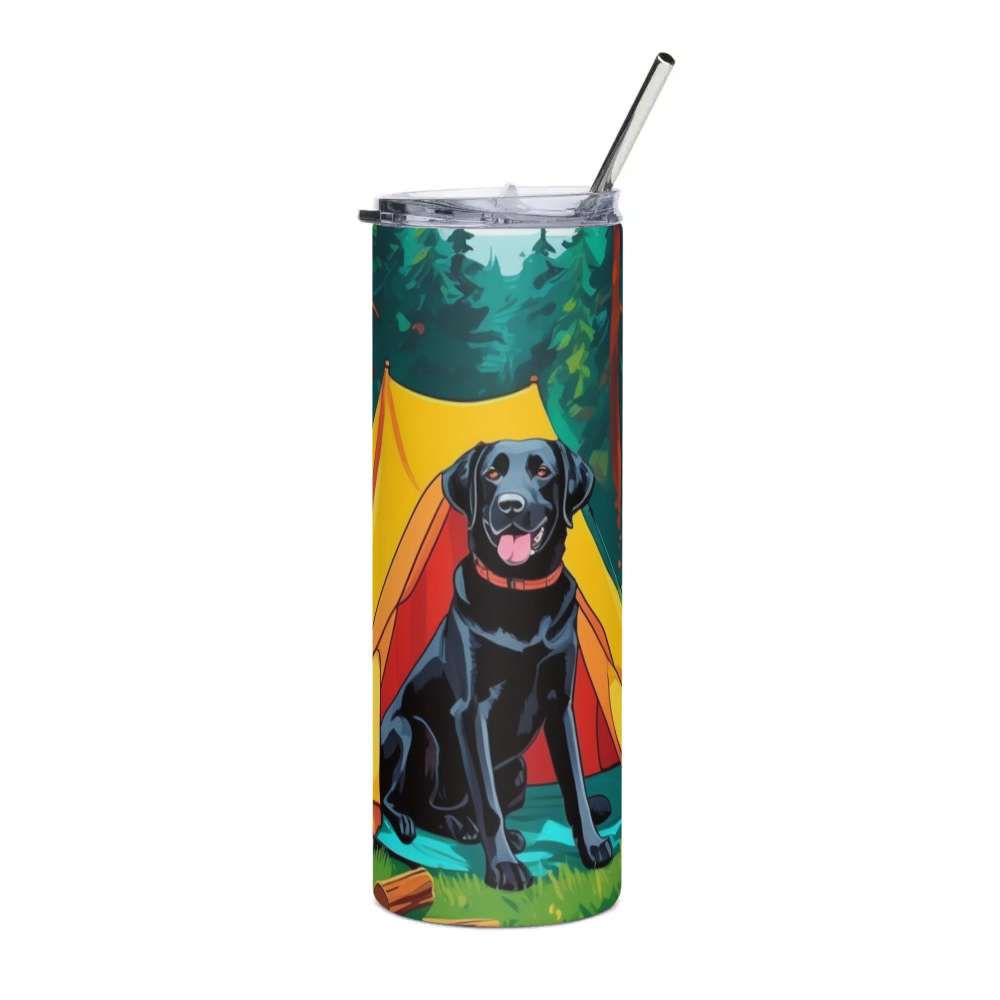 PugMug Custom Black Labrador Retriever Stainless Steel Tumbler