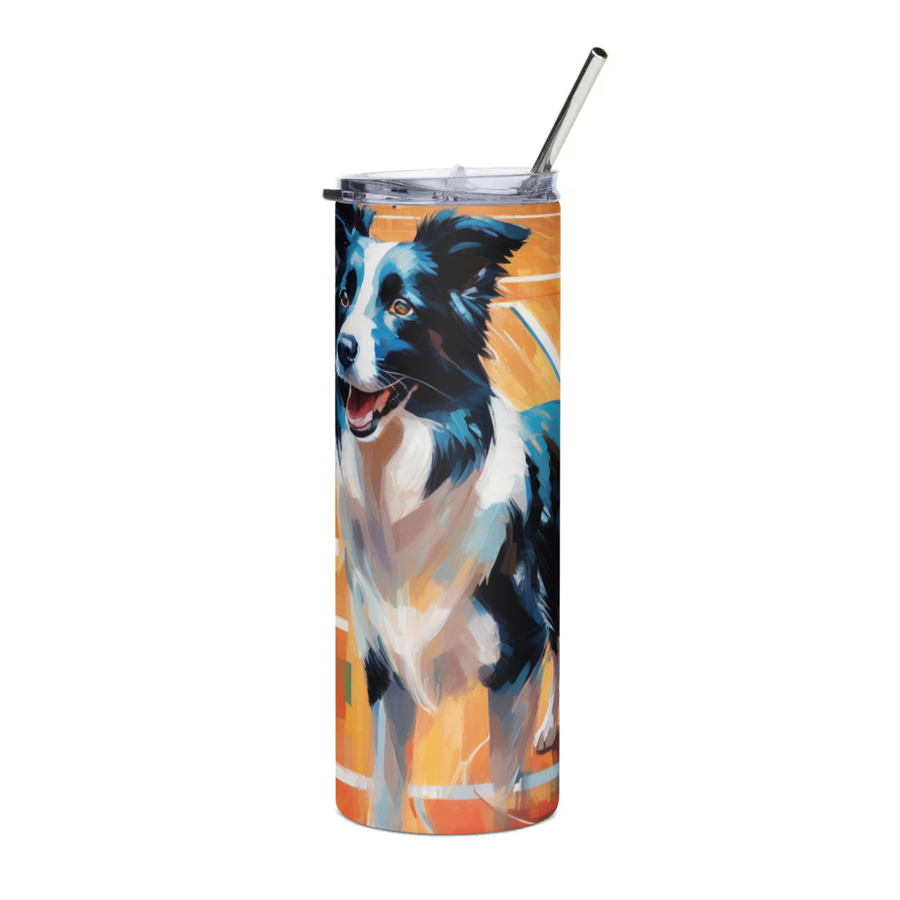 PugMug Custom Border Collie Stainless Steel Tumbler