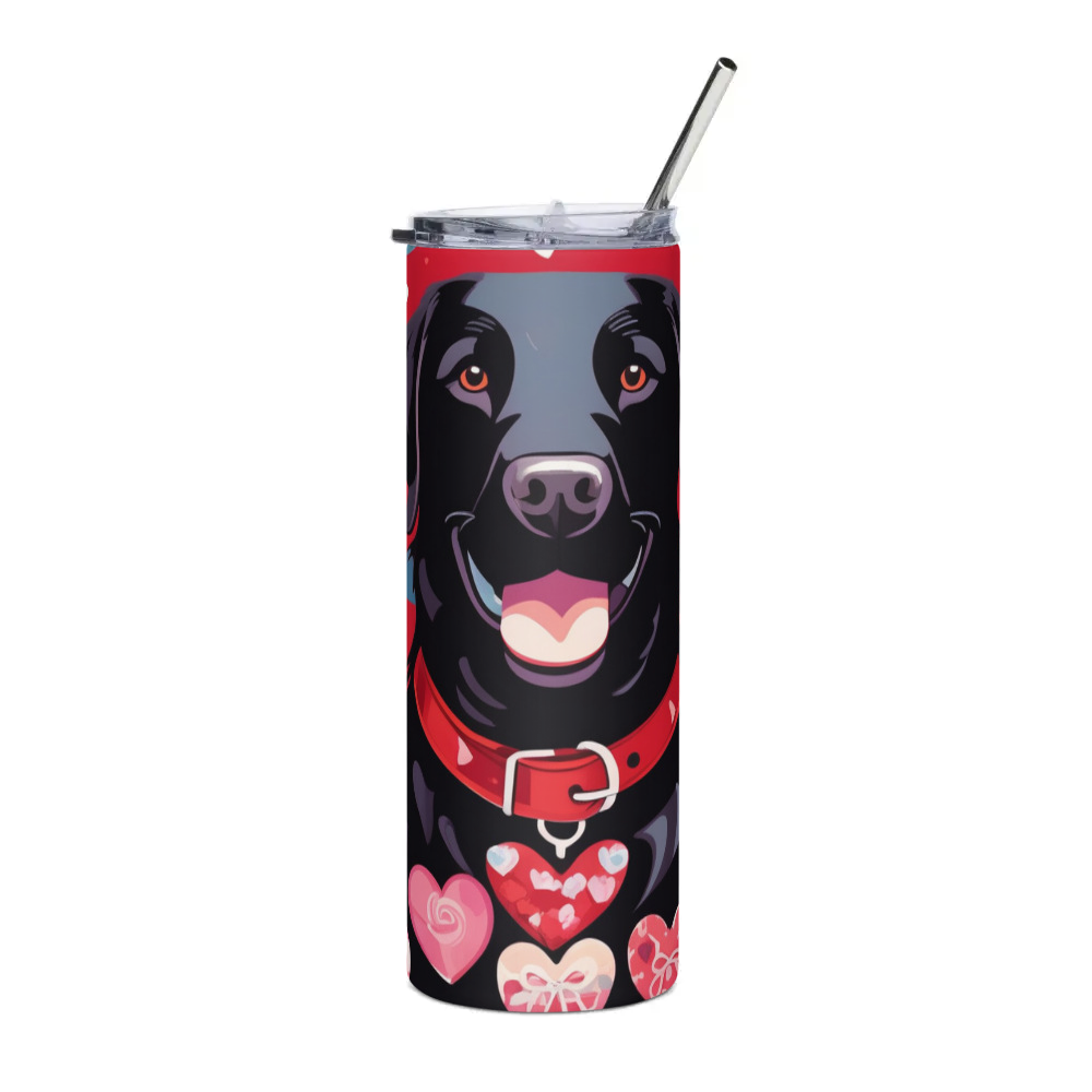 PugMug Custom Black Labrador Retriever Stainless Steel Tumbler