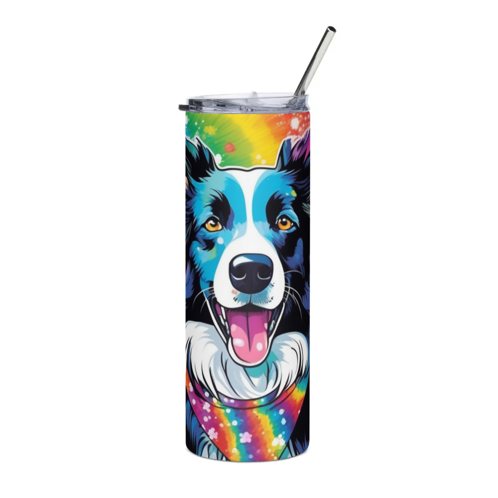 PugMug Custom Border Collie Stainless Steel Tumbler