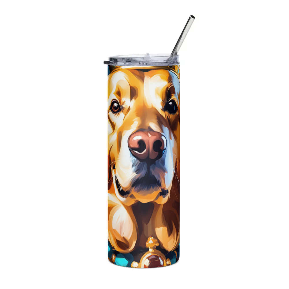 PugMug Custom Golden Retriever Stainless Steel Tumbler
