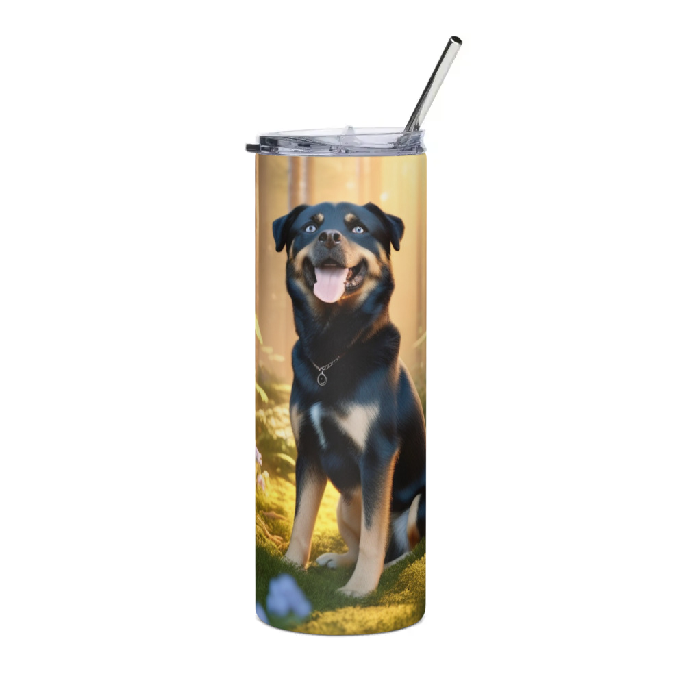 PugMug Custom Blue Stainless Steel Tumbler