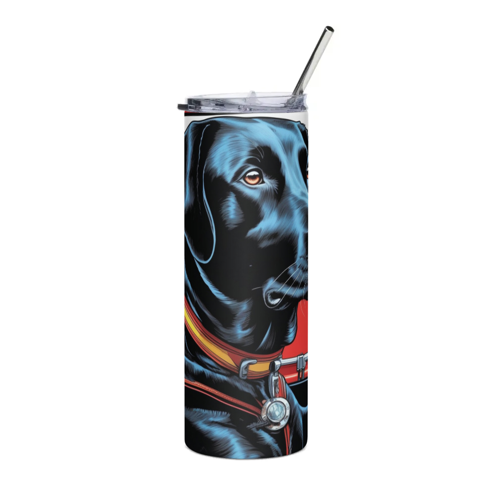 PugMug Custom Black Labrador Retriever Stainless Steel Tumbler
