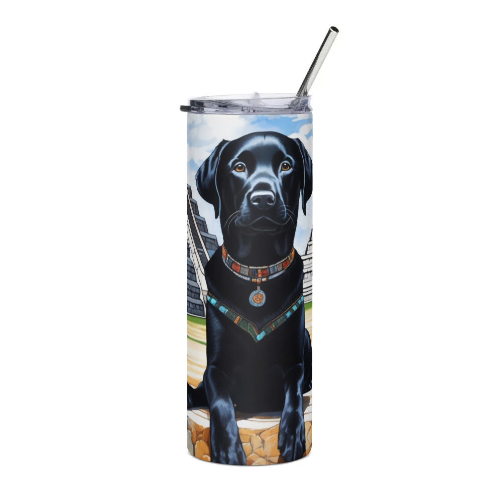 PugMug Custom Black Labrador Retriever Stainless Steel Tumbler