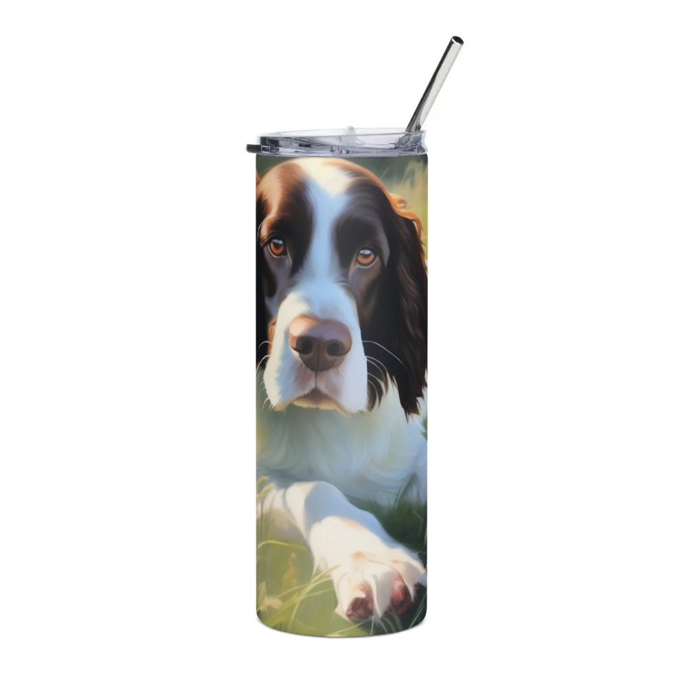 PugMug Custom English Springer Spaniel Stainless Steel Tumbler