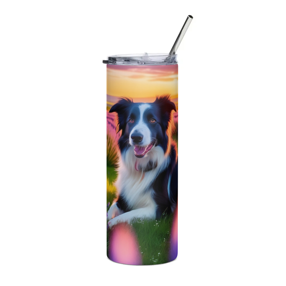 PugMug Custom Border Collie Stainless Steel Tumbler