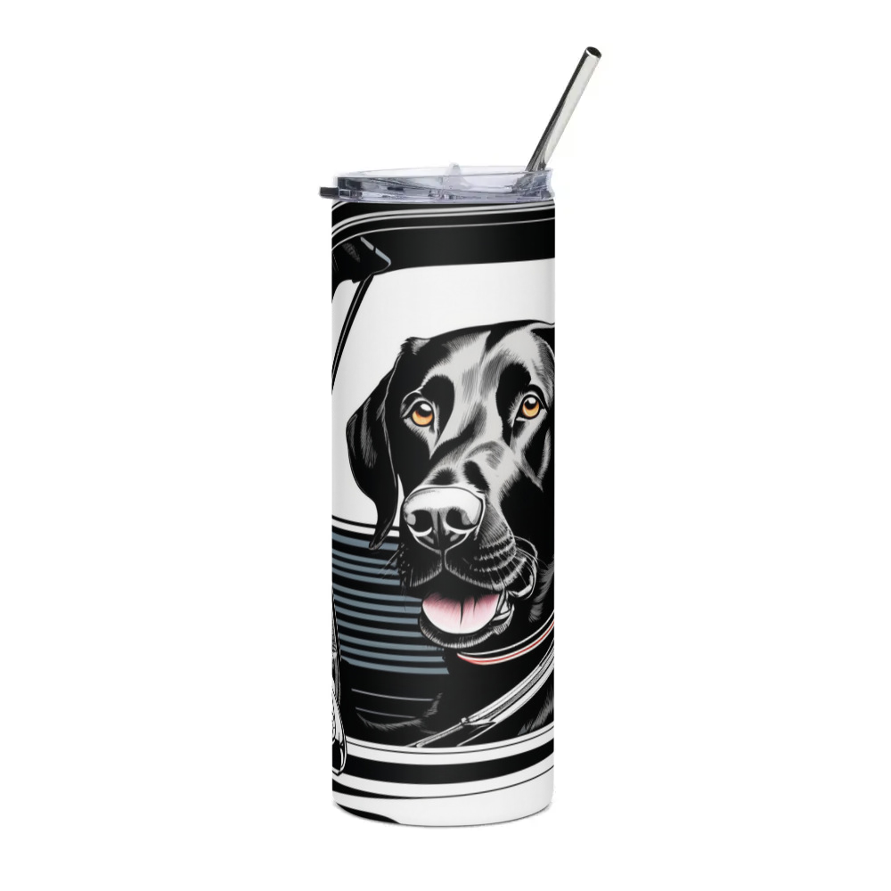PugMug Custom Black Labrador Retriever Stainless Steel Tumbler