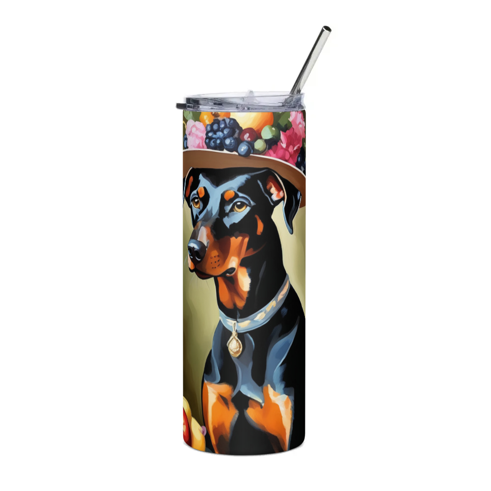 PugMug Custom Doberman Pinscher Stainless Steel Tumbler