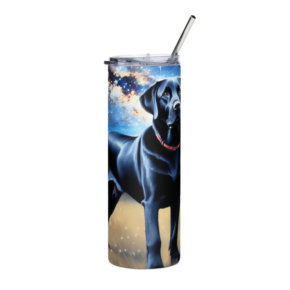 PugMug Custom Black Labrador Retriever Stainless Steel Tumbler
