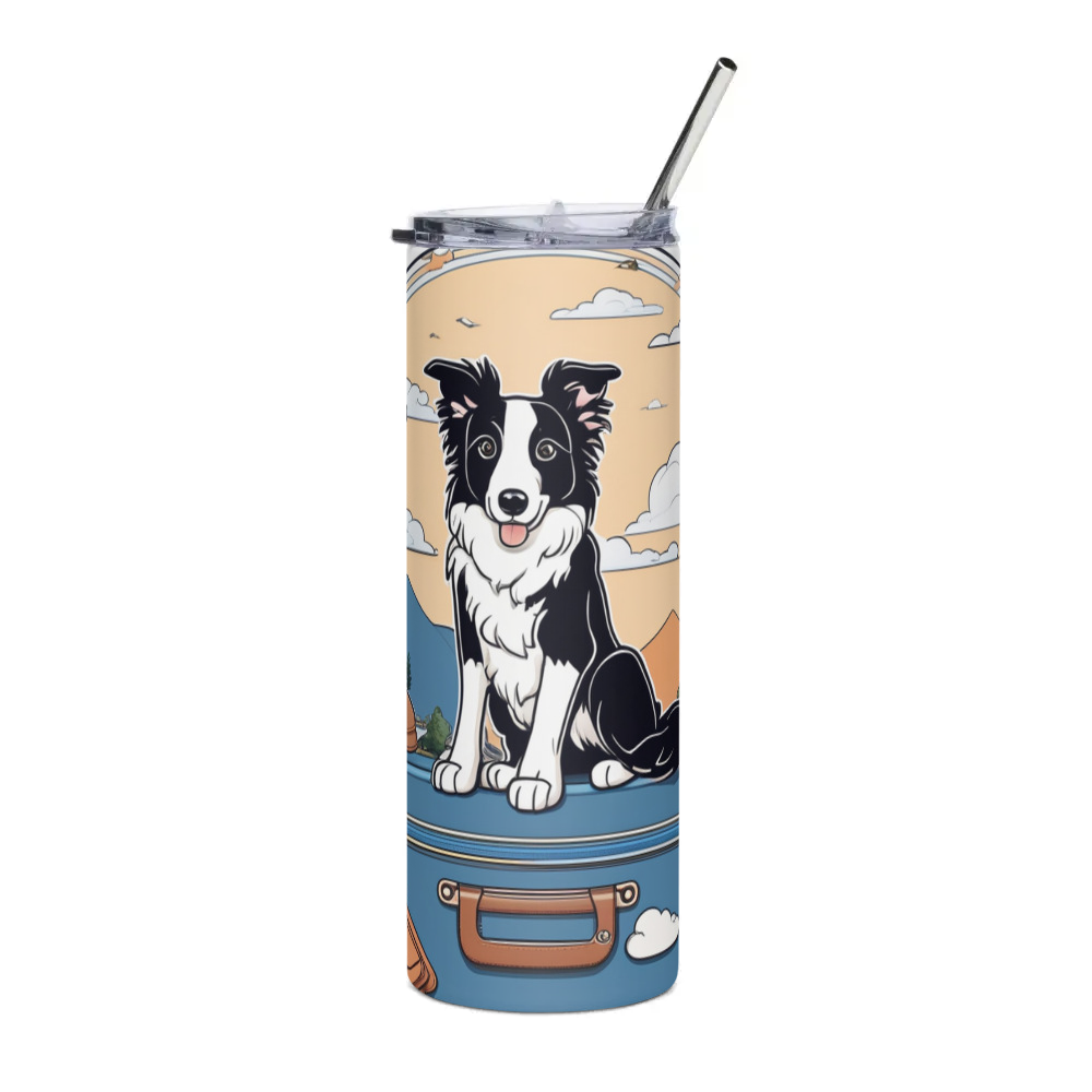 PugMug Custom Border Collie Stainless Steel Tumbler