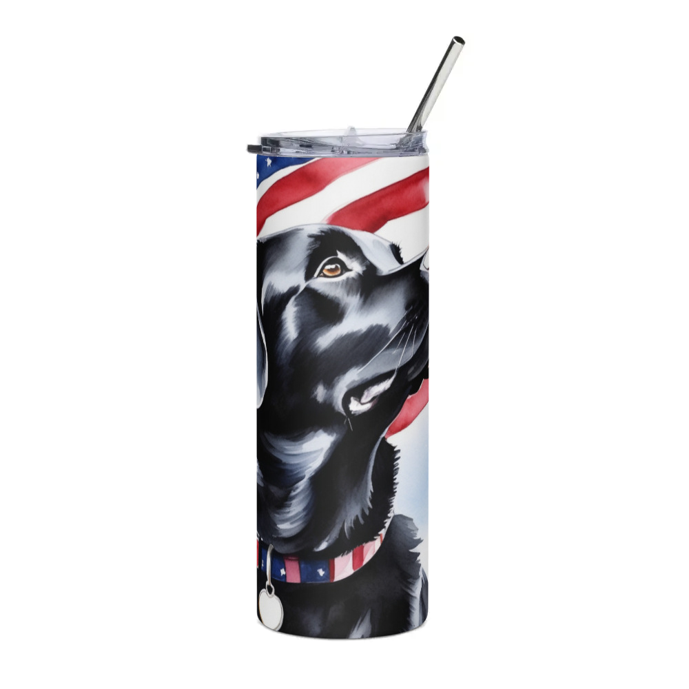 PugMug Custom Black Labrador Retriever Stainless Steel Tumbler