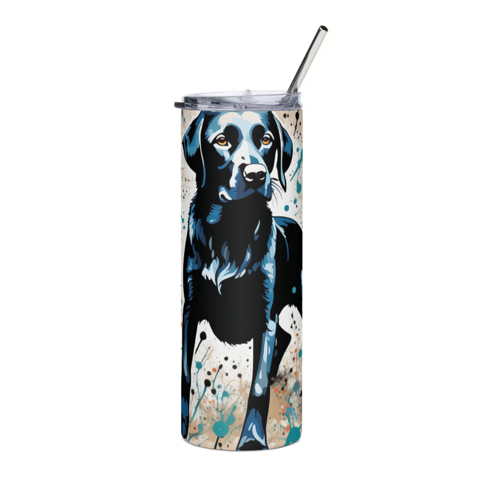 PugMug Custom Black Labrador Retriever Stainless Steel Tumbler