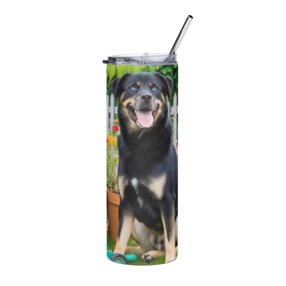 PugMug Custom Blue Stainless Steel Tumbler