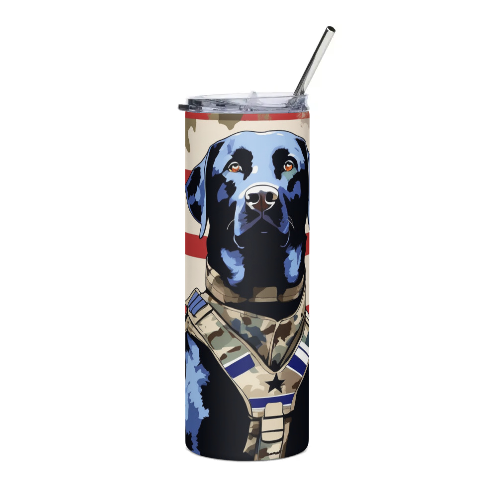 PugMug Custom Black Labrador Retriever Stainless Steel Tumbler