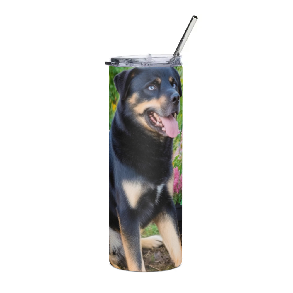 PugMug Custom Blue Stainless Steel Tumbler