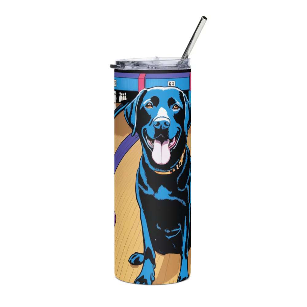 PugMug Custom Black Labrador Retriever Stainless Steel Tumbler
