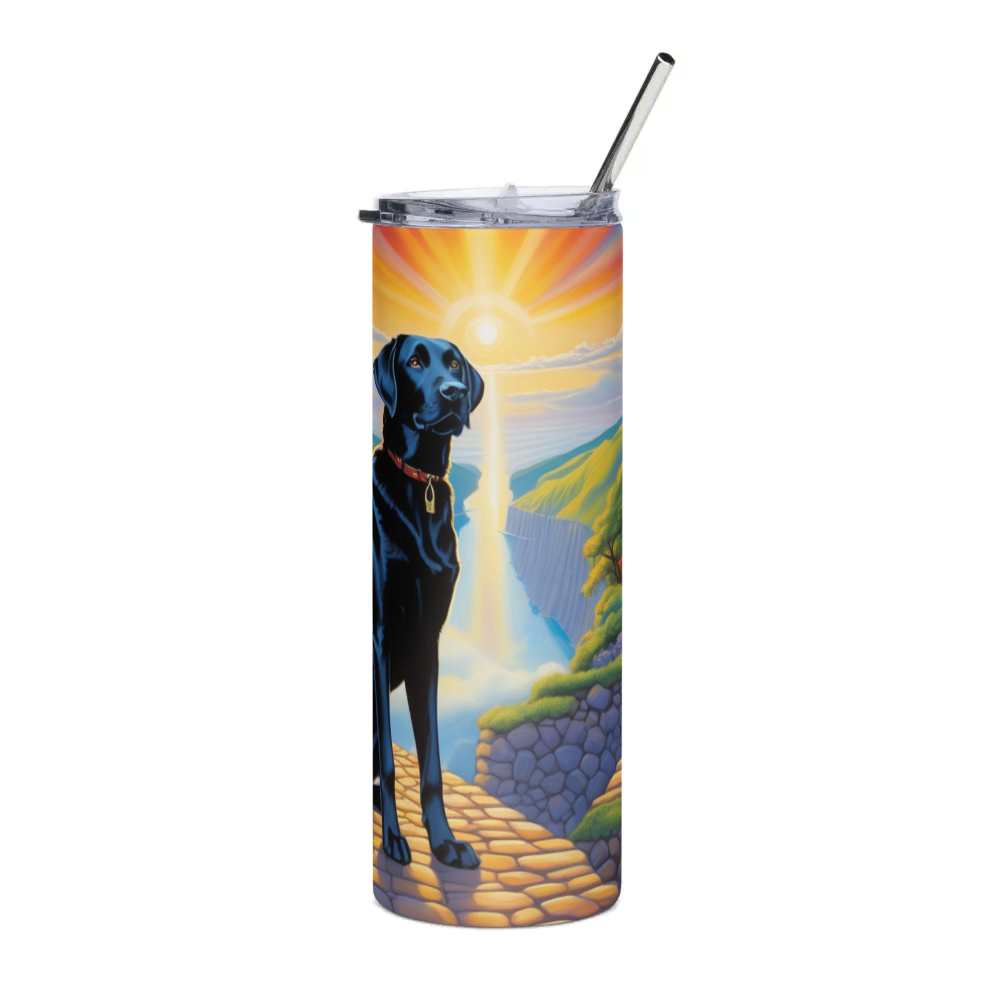 PugMug Custom Black Labrador Retriever Stainless Steel Tumbler