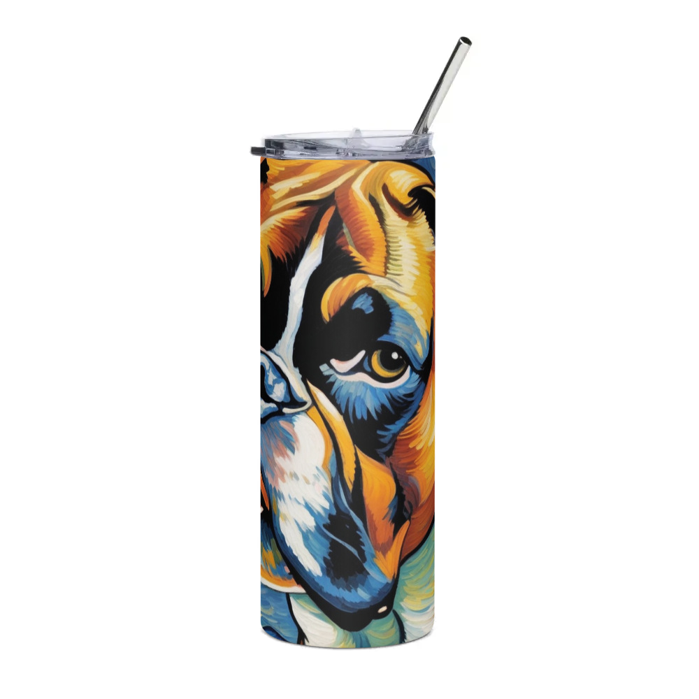 PugMug Custom Boxer Dog Stainless Steel Tumbler