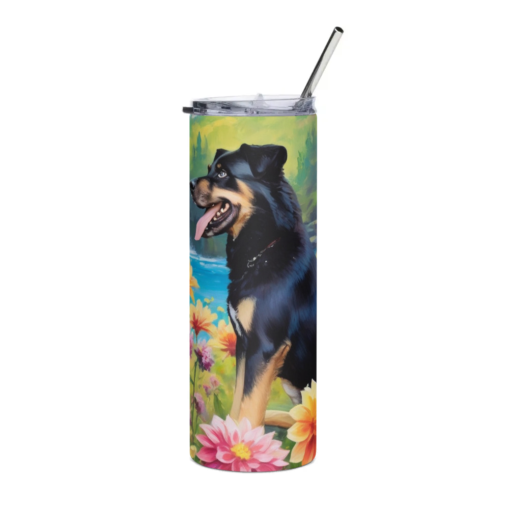 PugMug Custom Blue Stainless Steel Tumbler
