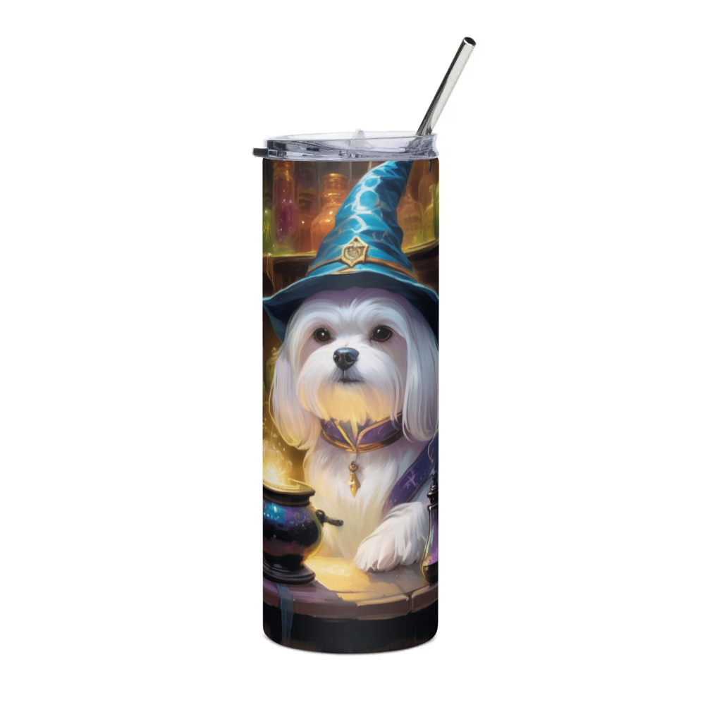PugMug Custom Maltese Dog Stainless Steel Tumbler