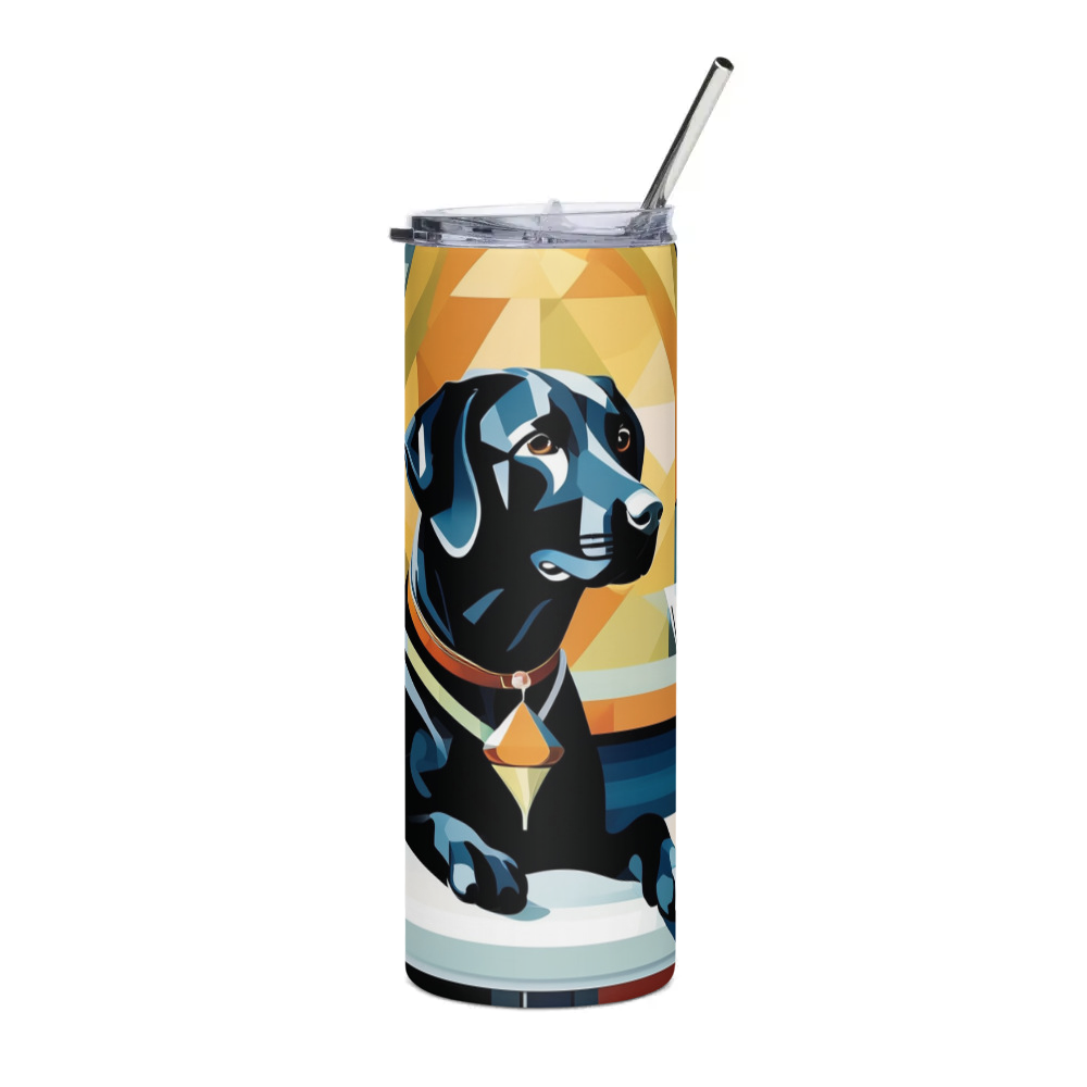 PugMug Custom Black Labrador Retriever Stainless Steel Tumbler
