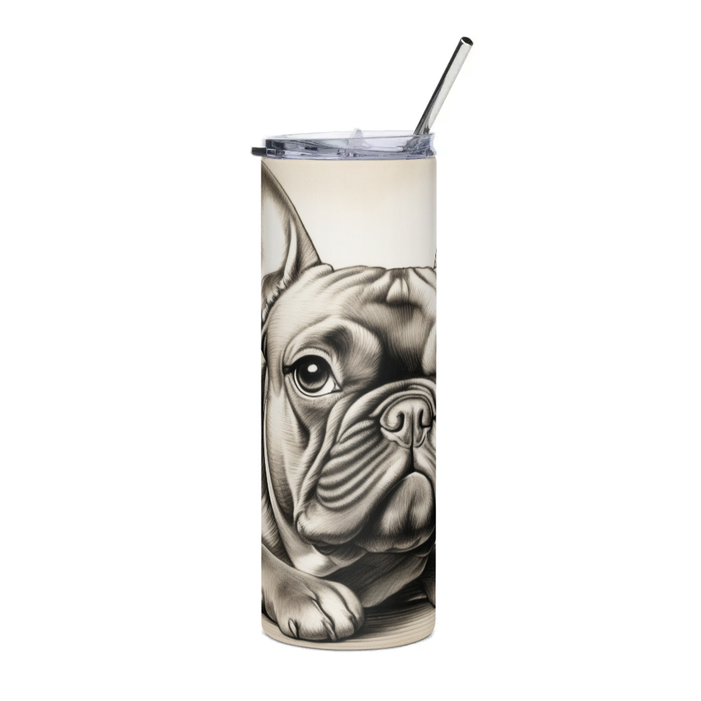 PugMug Custom Tan French Bulldog Stainless Steel Tumbler