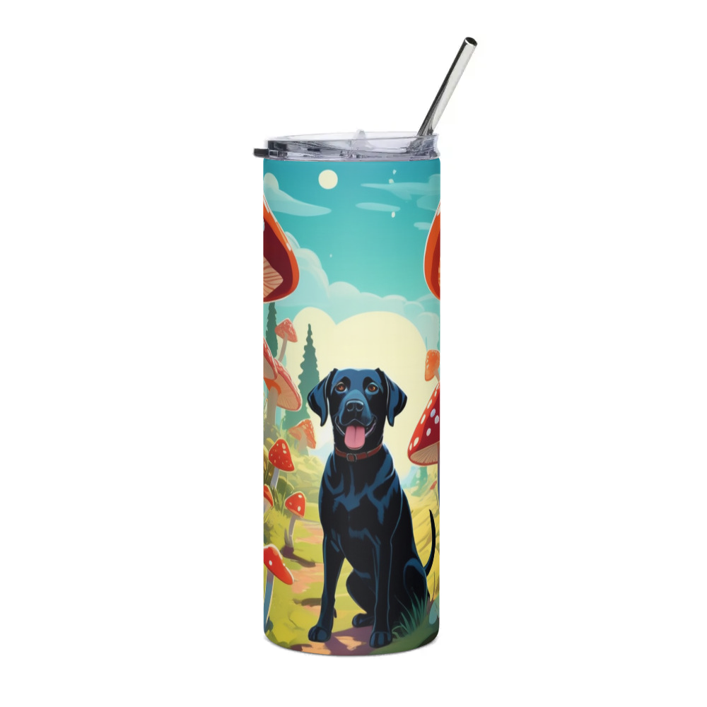 PugMug Custom Black Labrador Retriever Stainless Steel Tumbler