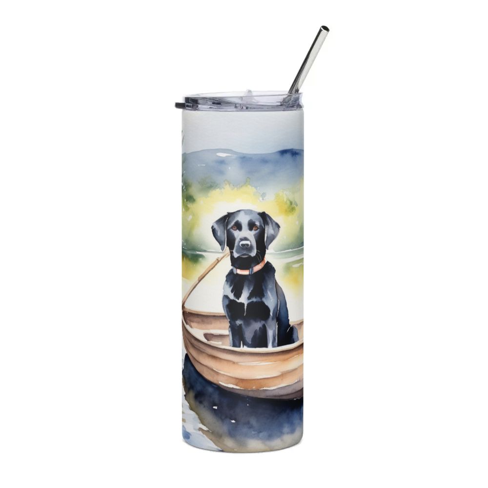 PugMug Custom Black Labrador Retriever Stainless Steel Tumbler
