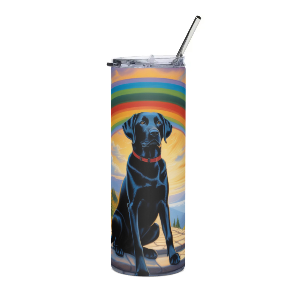 PugMug Custom Black Labrador Retriever Stainless Steel Tumbler