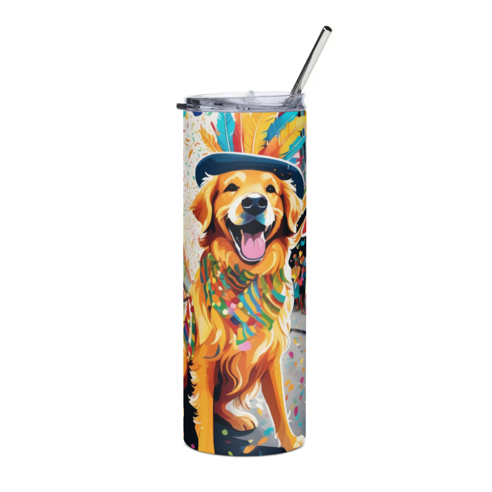 PugMug Custom Golden Retriever Stainless Steel Tumbler