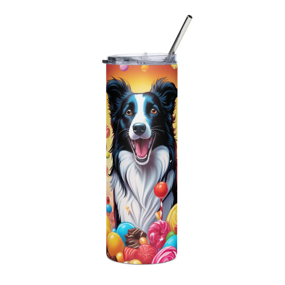 PugMug Custom Border Collie Stainless Steel Tumbler