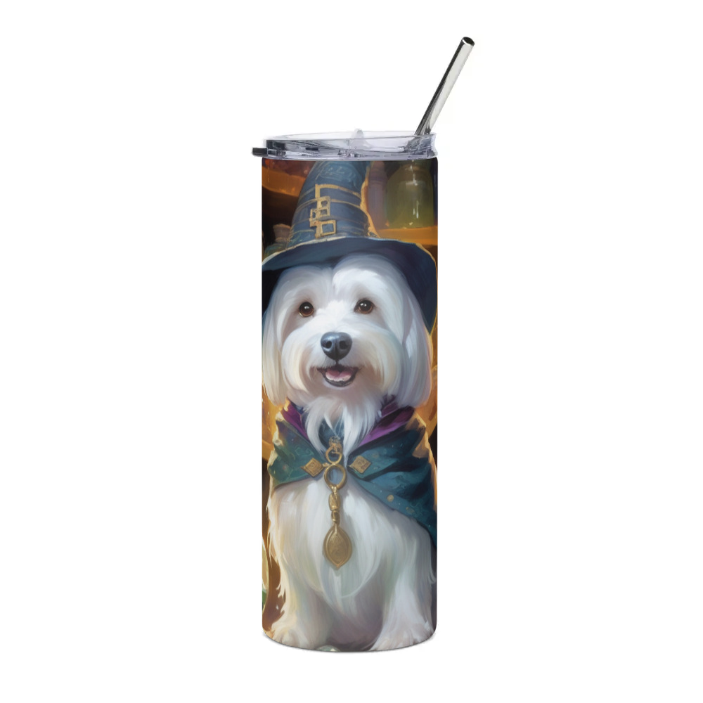 PugMug Custom White Havanese Dog Stainless Steel Tumbler