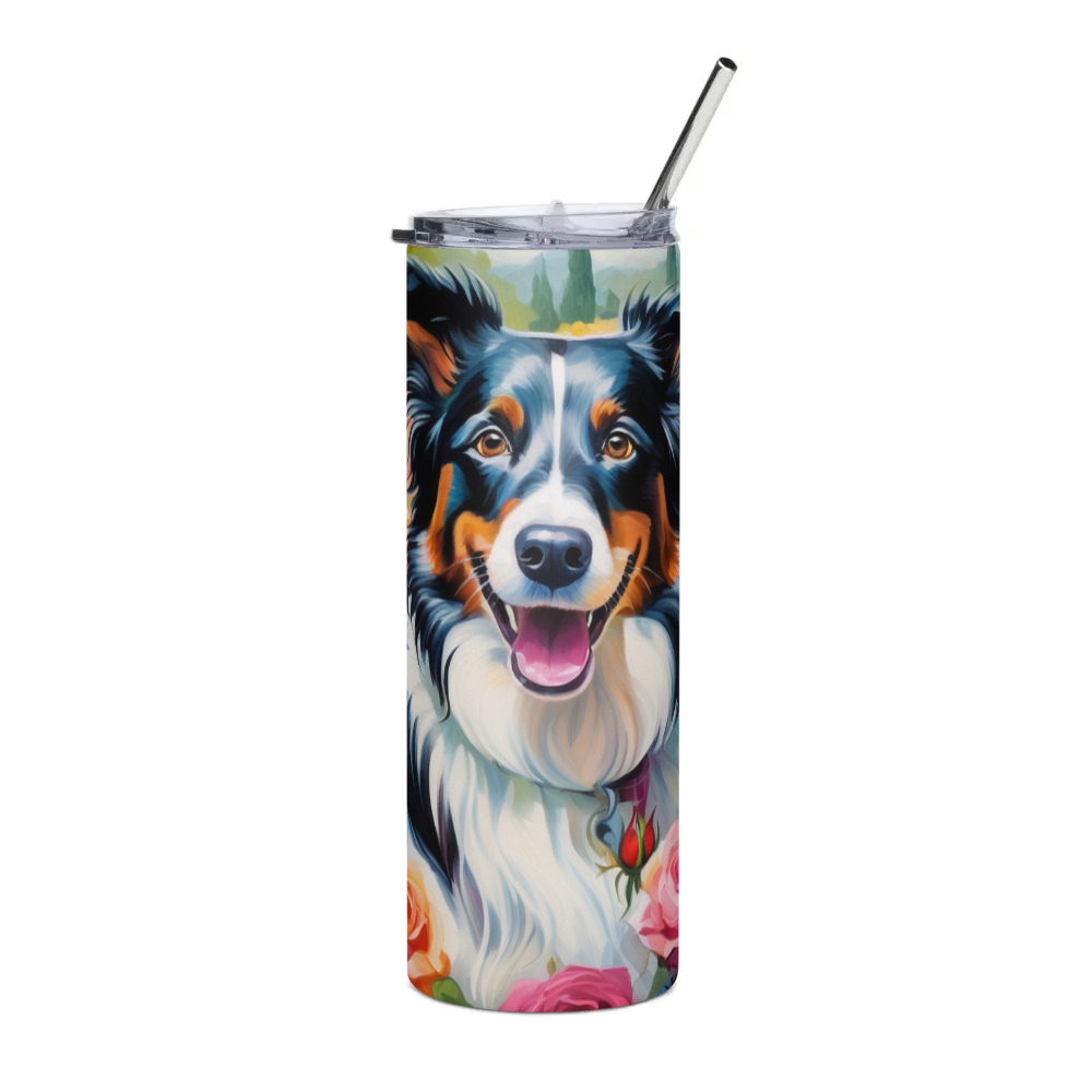 PugMug Custom Border Collie Stainless Steel Tumbler