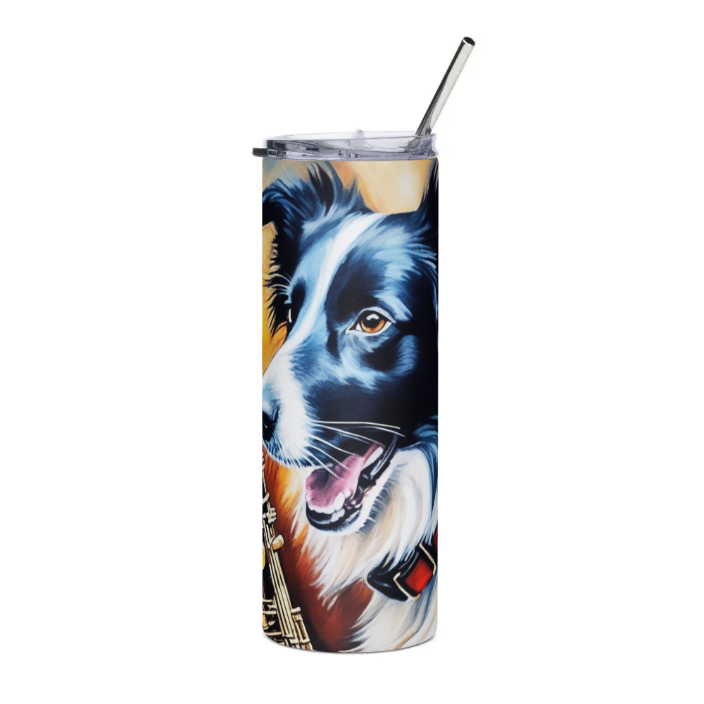 PugMug Custom Border Collie Stainless Steel Tumbler