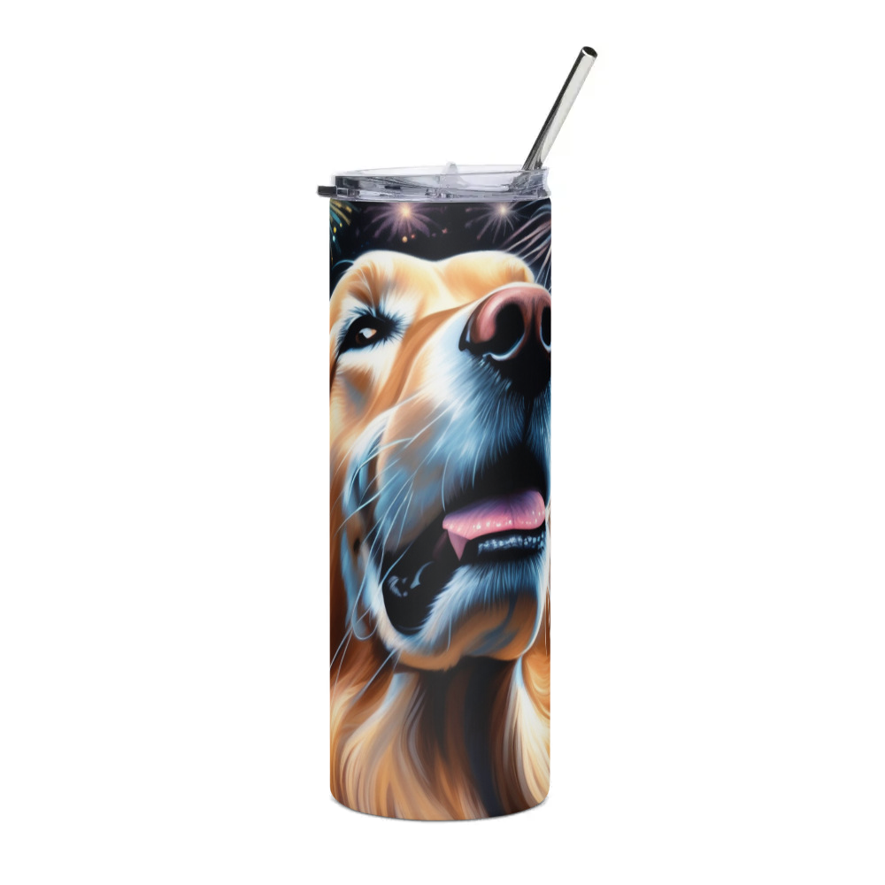 PugMug Custom Golden Retriever Stainless Steel Tumbler