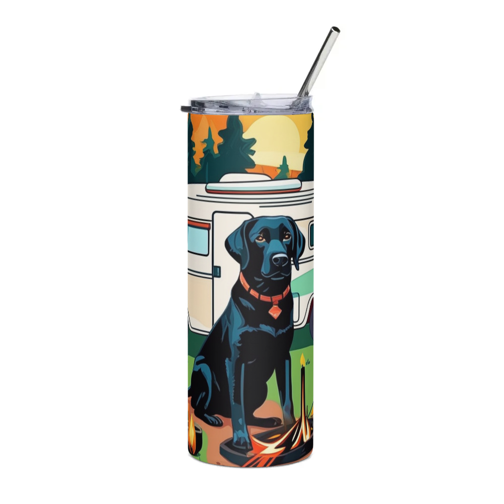PugMug Custom Black Labrador Retriever Stainless Steel Tumbler