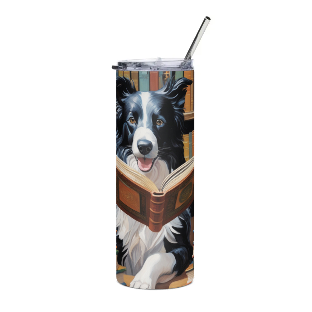PugMug Custom Border Collie Stainless Steel Tumbler