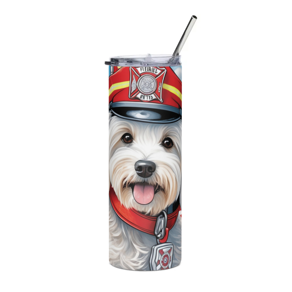 PugMug Custom White Havanese Dog Stainless Steel Tumbler