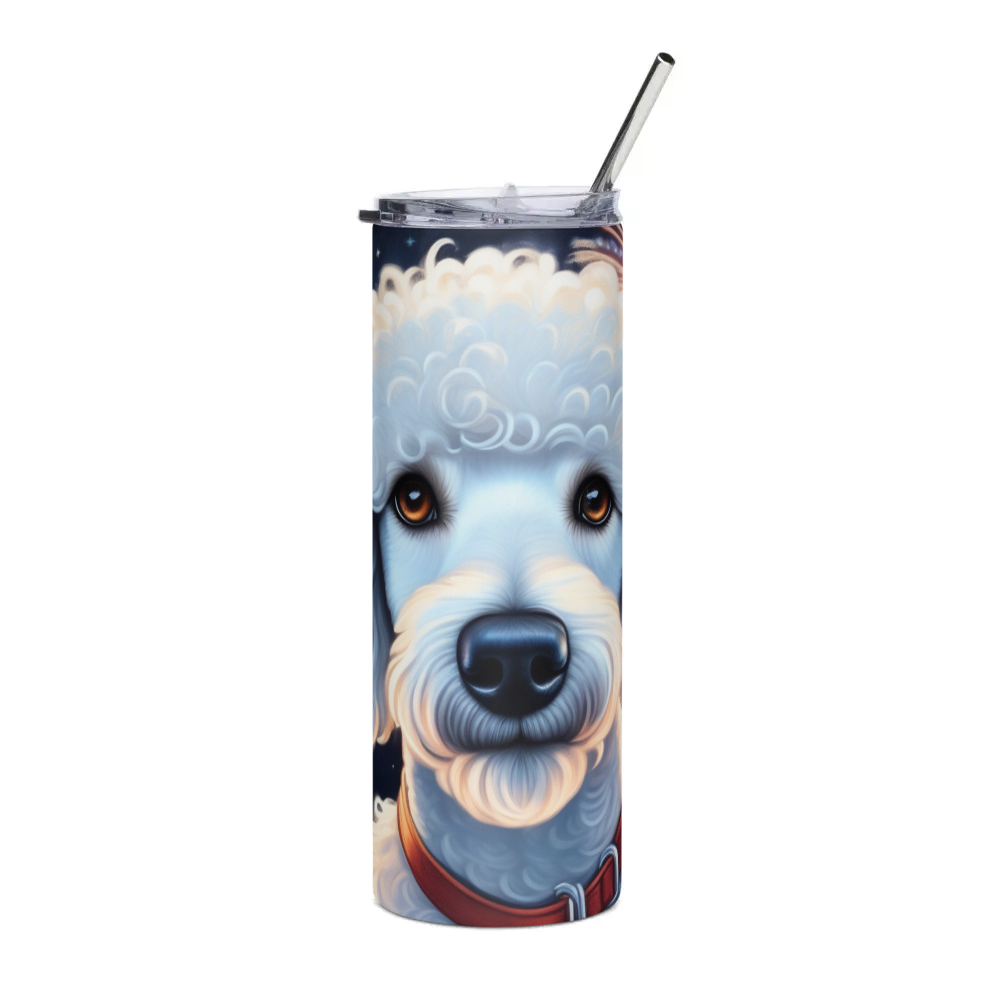 PugMug Custom White Poodle Stainless Steel Tumbler