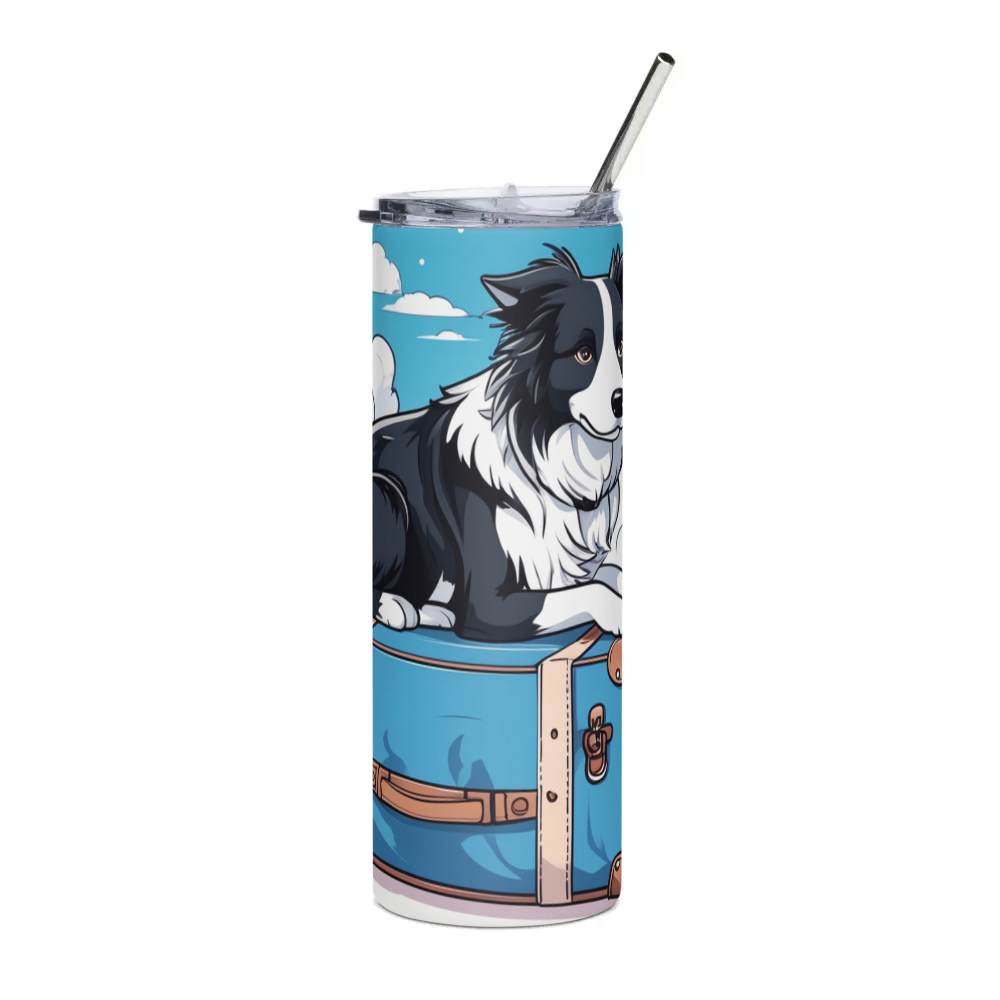 PugMug Custom Border Collie Stainless Steel Tumbler