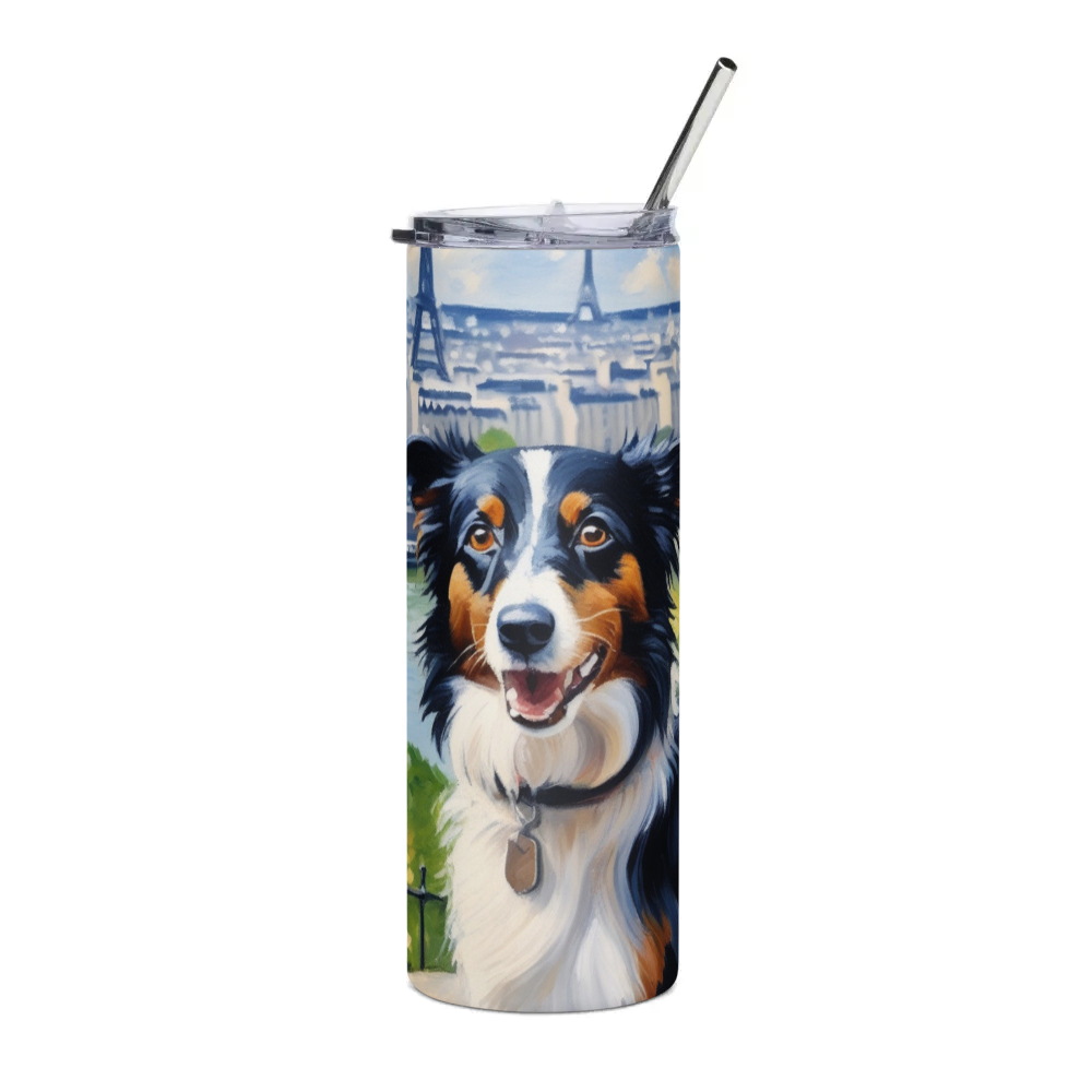 PugMug Custom Border Collie Stainless Steel Tumbler