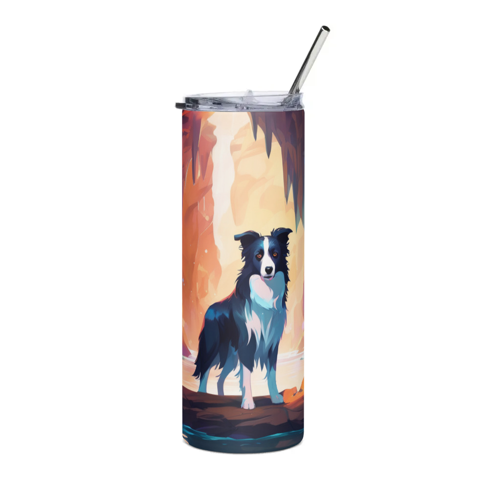 PugMug Custom Border Collie Stainless Steel Tumbler