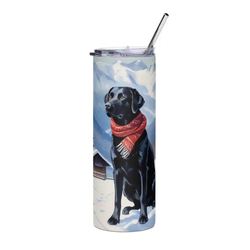 PugMug Custom Black Labrador Retriever Stainless Steel Tumbler