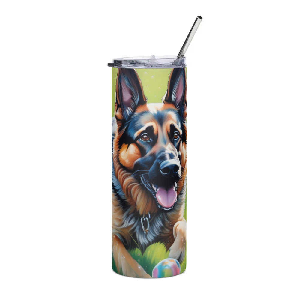 PugMug Custom German Shepherd Dog Stainless Steel Tumbler