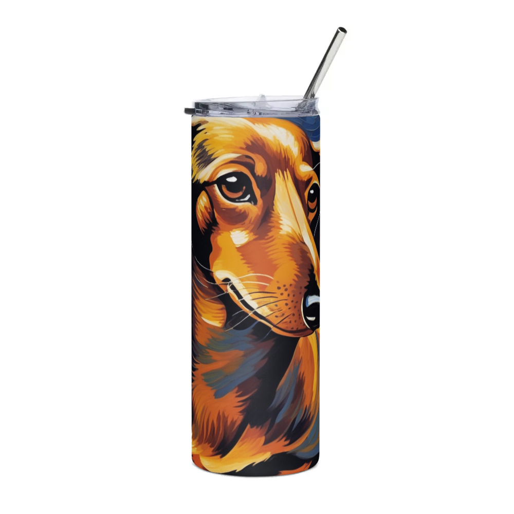 PugMug Custom Tan Dachshund Stainless Steel Tumbler