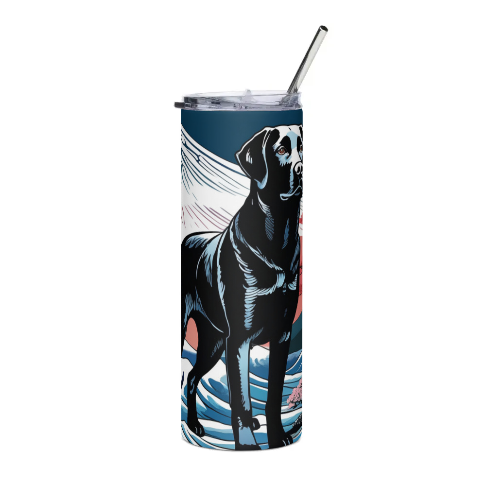 PugMug Custom Black Labrador Retriever Stainless Steel Tumbler